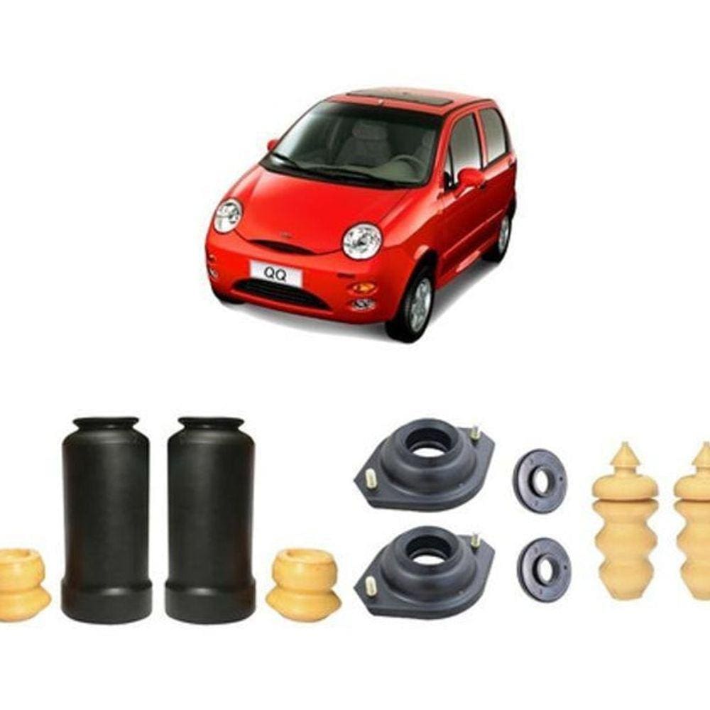 Kit Coxim Batente Dianteiro Traseiro Chery Qq 2011 2012 2013