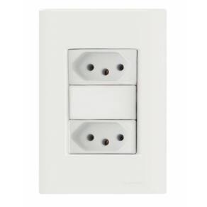 Conj 4x2 2 Tomadas 2p+t 20 A 250 V Tramontina Giz Branco