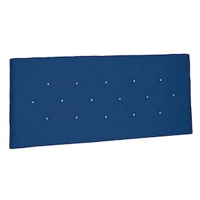 Cabeceira Painel King 1,95m Tânia Suede Azul Marinho