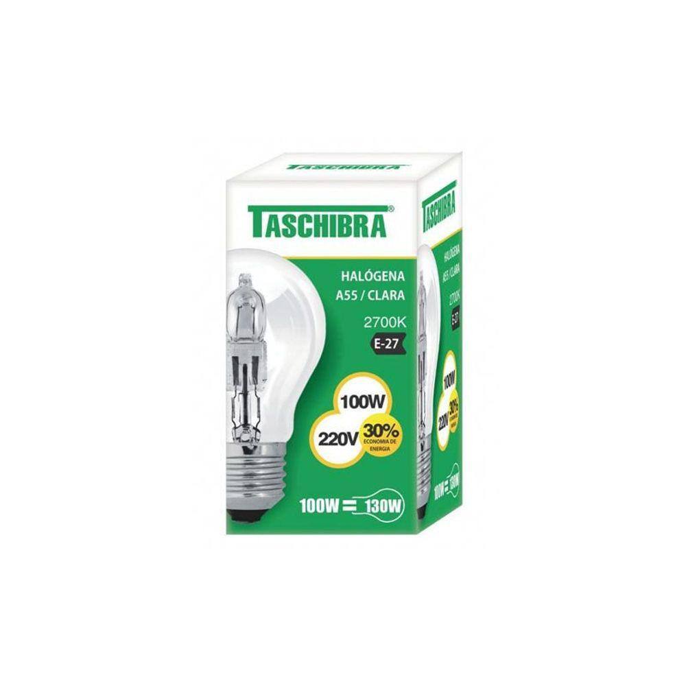 Kit 10 Lâmpadas Halógenas Taschibra A55 100W E27 2700K Luz Amarela