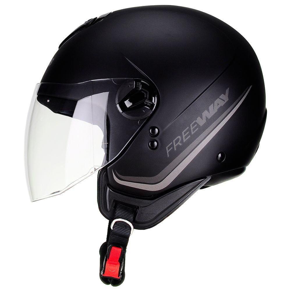 Capacete Aberto Peels Freeway New Classic Preto Fosco