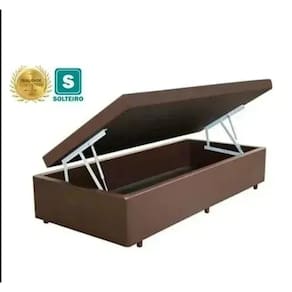 Cama box bau solterio marrom 88x188