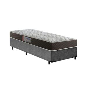 Cama Box Solteiro Colchão Mola Bonnel Acolchões + Box Suede 68x88x188