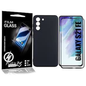 Capinha Proteção Veludo para Galaxy S21 FE G990 + Pel Vidro 3d Full - Cell In Power25