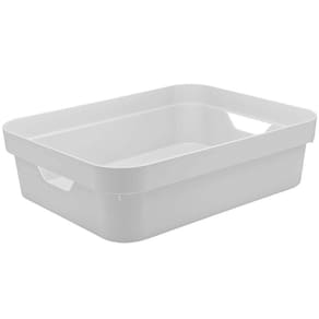 Caixa Organizadora 4,8 Litros Cesto Organizador Brinquedos E Closet Branco
