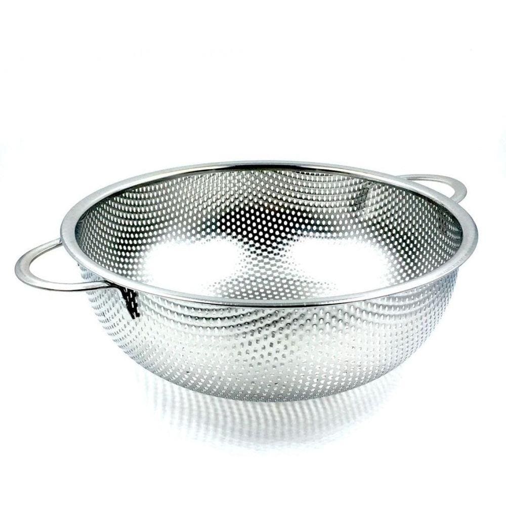 ESCORREDOR DE INOX PARA MACARRÃO COM ALÇA MULTIUSO 22cm