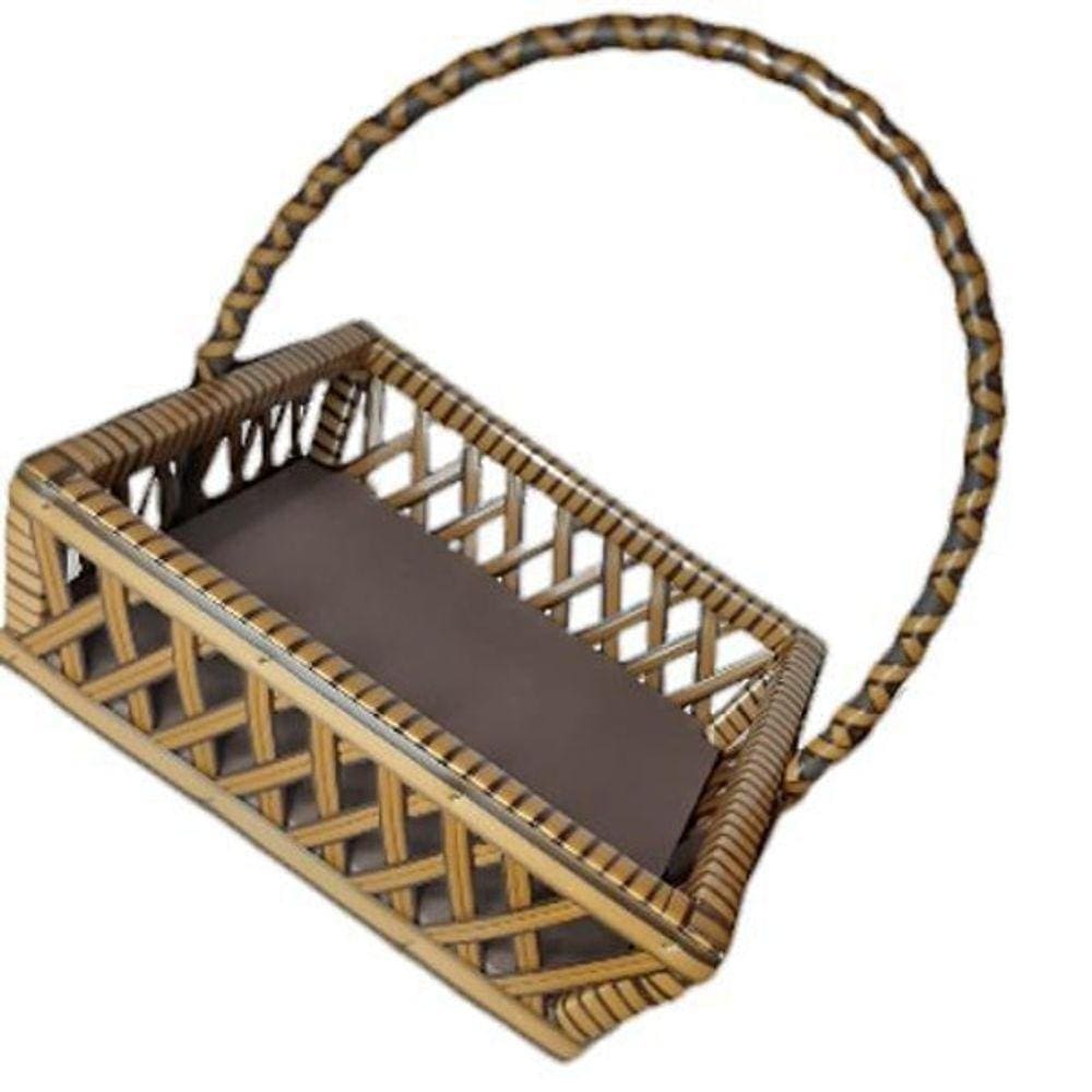 Cesta Xadrez Fibra Sintética 30X30Cm
