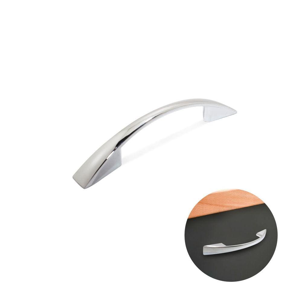 Puxador para Porta e Gaveta Arco 64 mm Cromado