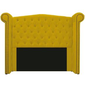 Cabeceira Estofada Veneza 160cm Queen Size Suede Amarelo