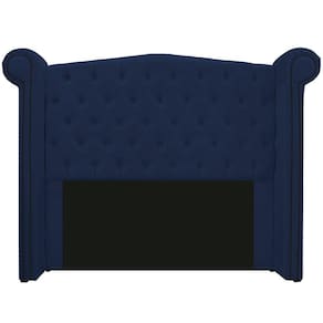 Cabeceira Estofada Veneza 160cm Queen Size Azul Marinho