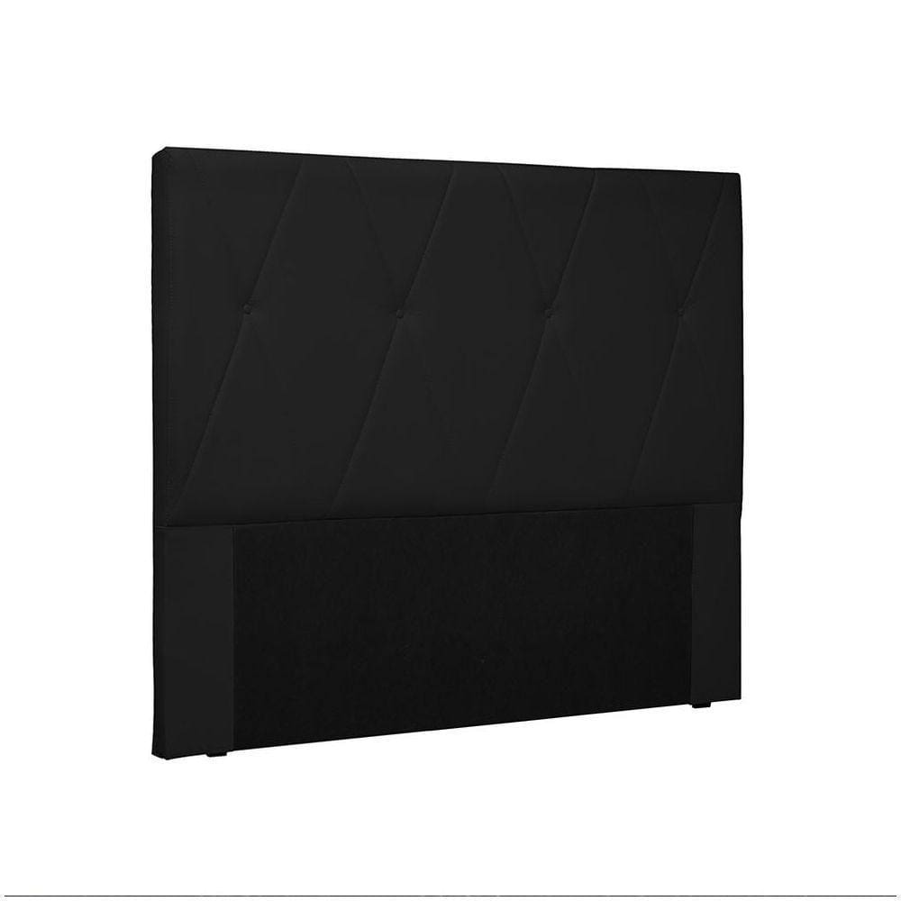 Cabeceira Aquilla Para Cama Box Solteiro 90 Cm Corino Preto - D`rossi