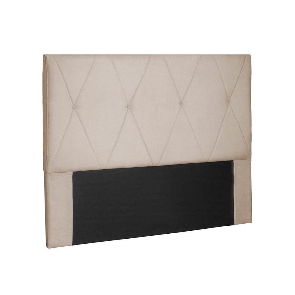 Cabeceira Aquilla Para Cama Box Casal 140 Cm Suede Bege - D`rossi