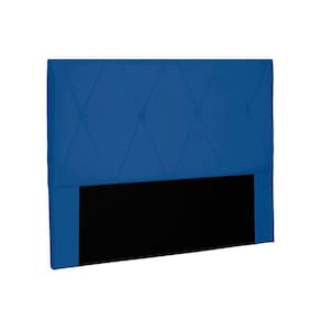 Cabeceira Aquilla Para Cama Box Casal 140 Cm Suede - D`rossi Cor Azul Marinho