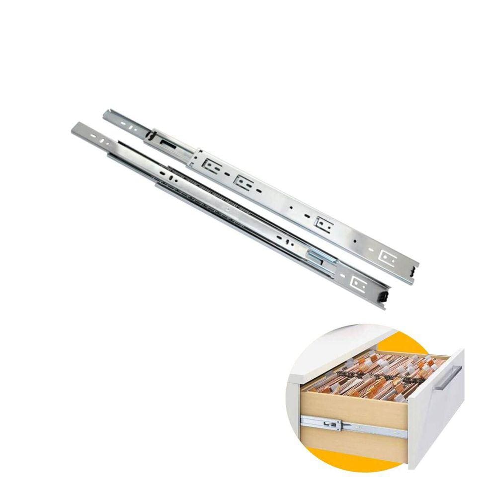 Corrediça Trilho Telescópico de 40 cm Light o Par para Uma Gaveta 25 Kg