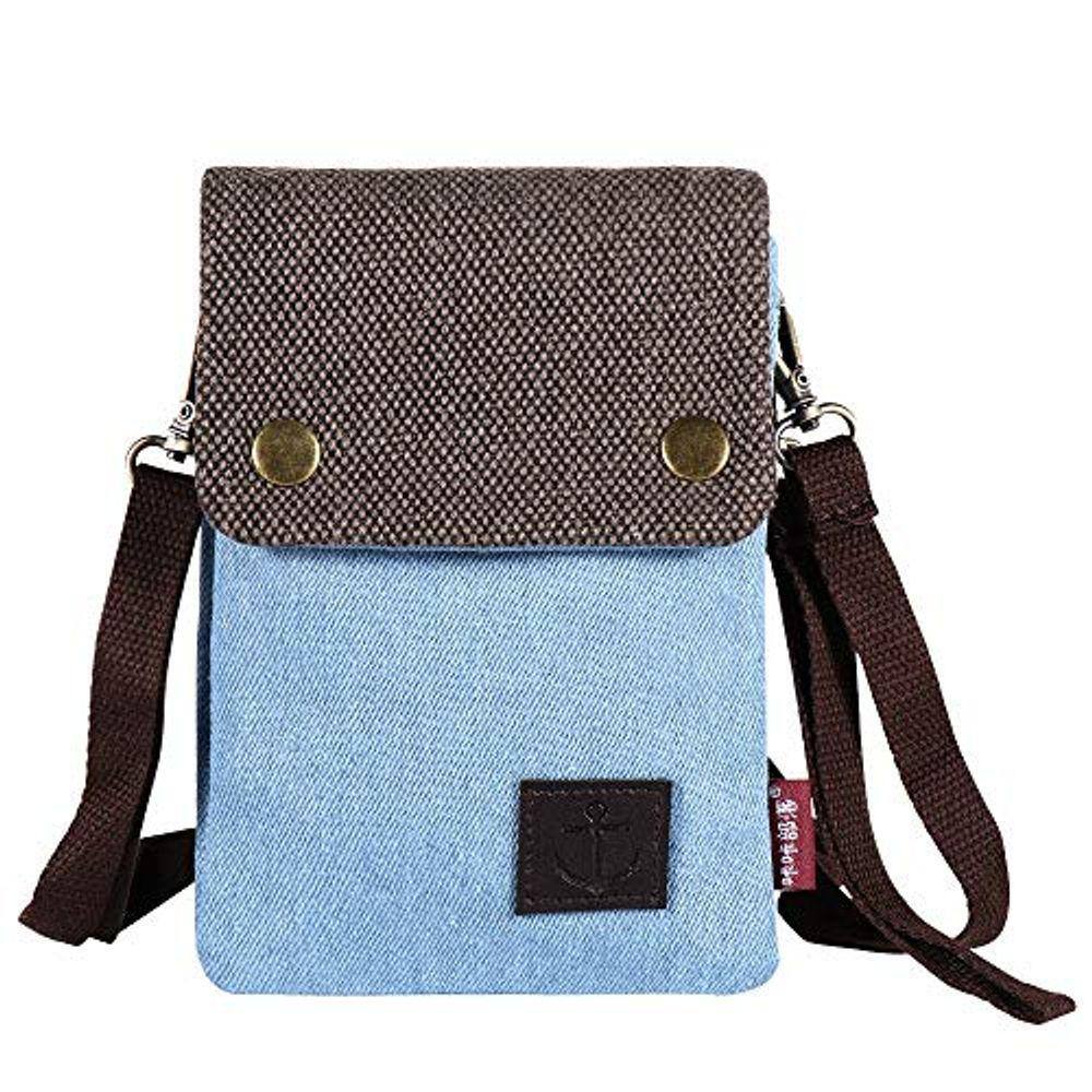 green canvas crossbody bolsa
