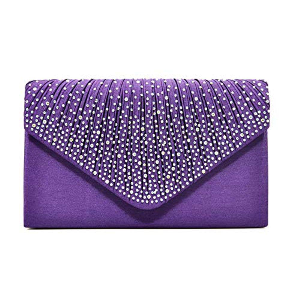 mauve clutch bolsa