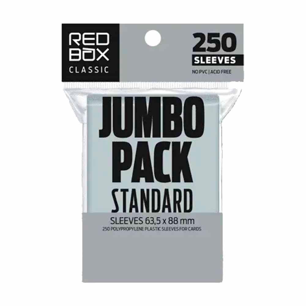 Sleeves Padrão Poker Size Jumbo Pack 63,5 X 88mm 250 unidades Buró Red Box