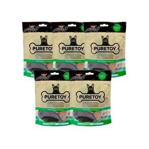 Combo 5 Cascos Bovinos Caes Puretoy Com 3 Peças Cada