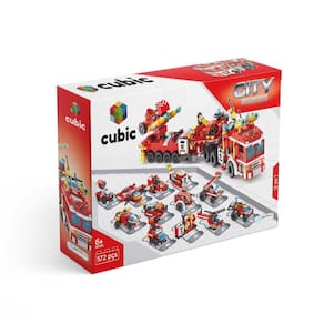 Bloco de Montar Cubic 12 Em 1 Bombeiro 557 Pcs - Br1094
