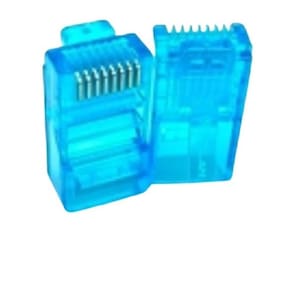 Kit Rj45 Gold Cat5 Macho Cabo Rede Lan Plug 100 Conectores
