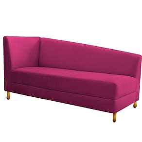 Recamier Valéria 160cm Lado Direito Suede Pink Doce Sonho