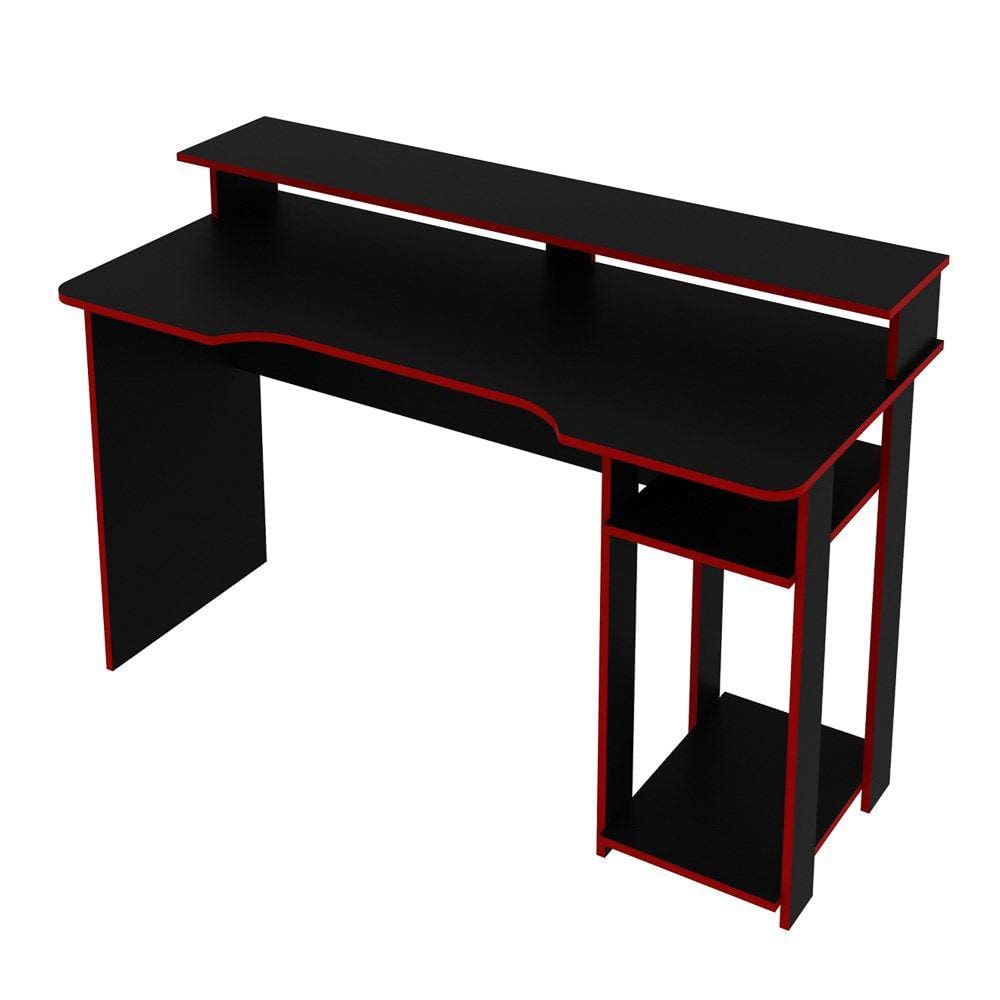 Mesa Para Computador Notebook Gamer ME4153 Preto/Vermelho - Tecno Mobili