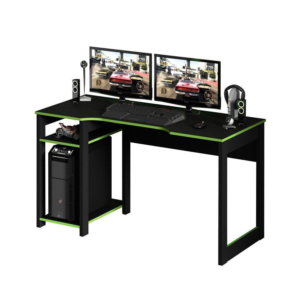 Mesa Para Computador Notebook Gamer ME4152 Preto/Verde - Tecno Mobili