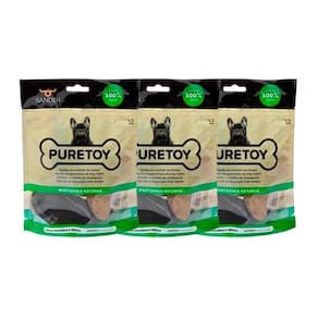 Combo 3 Cascos Bovinos Caes Puretoy Com 3 Peças