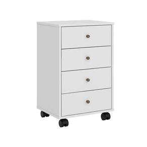 Gaveteiro 4 Gavetas Office Presence Branco Demobile - SSX Multicoisas