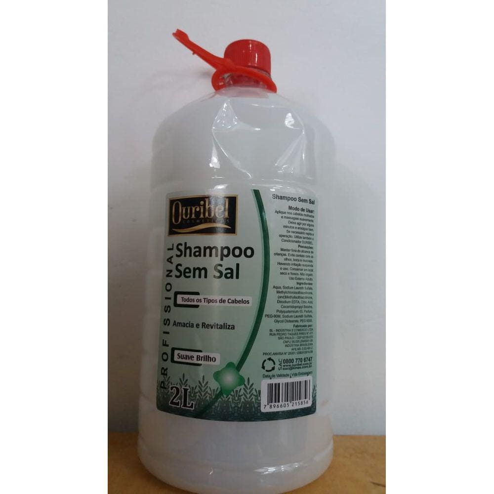 Shampoo Sem Sal Ouribel 2L