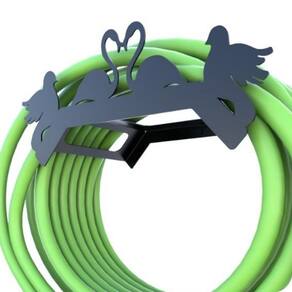 Suporte Enrolador De Mangueira De Jardim Passaro Preto