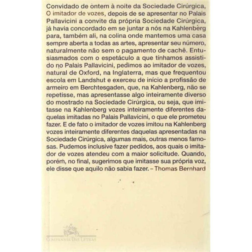 Imitador De Vozes, O