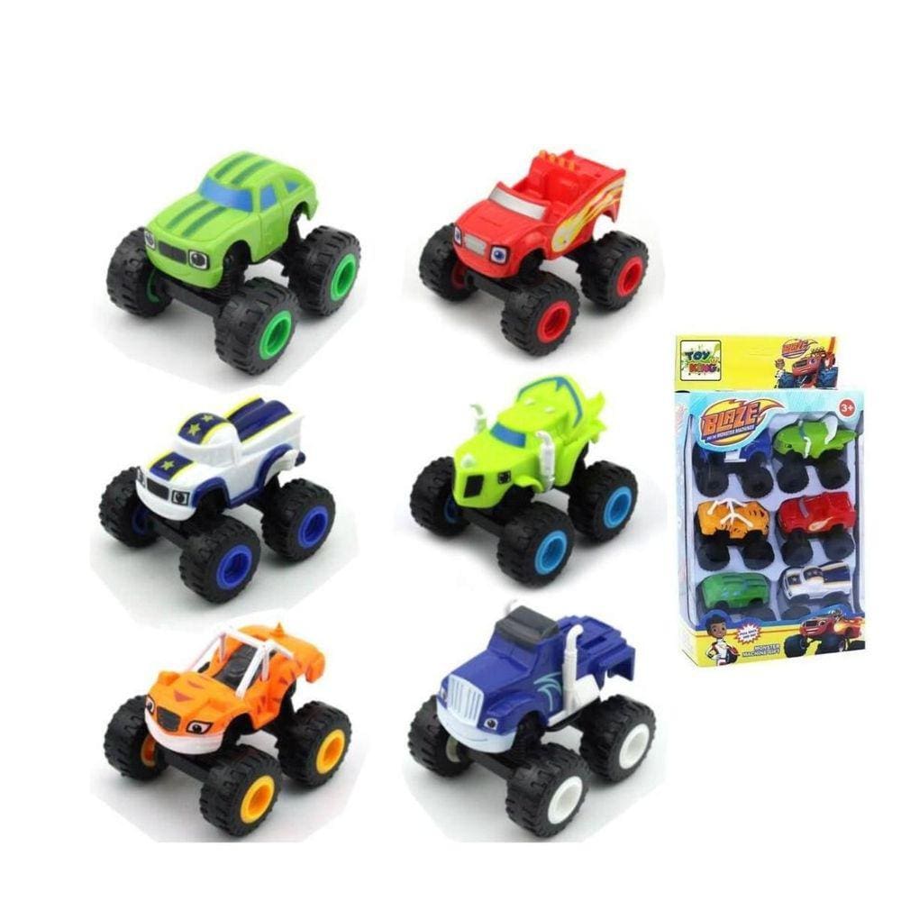 Kit Blaze Monster Machines 6 Carrinhos Fricção Barato Super Oferta no  Shoptime