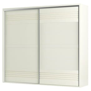 Guarda Roupa Casal 267cm 2 Portas de Correr 100% MDF TW603 Off White - Dalla Costa