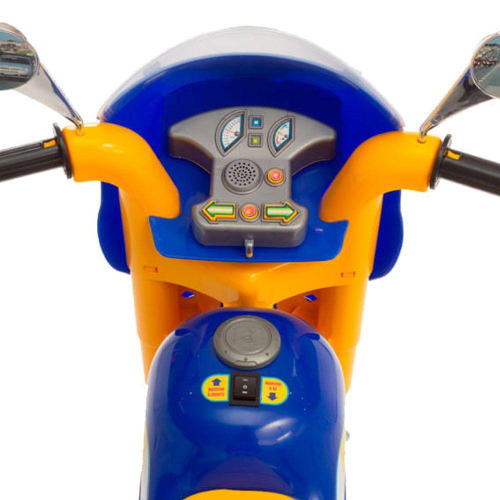 Moto Eletrica Biemme Sprint Turbo 12V com Capacete Preta Boy em