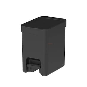 Lixeira Com Pedal 6 Litros Porta Cesto De Lixo Plástica Cozinha Banheiro Trium - LX 4000 Ou