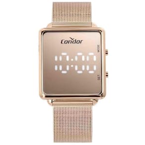 Relógio Condor Feminino Led Rosé COMD1202AGS/4J