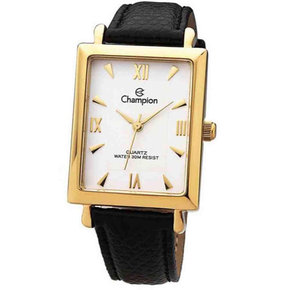 Relógio Champion Dourado com Pulseira de Couro Feminino CH20208J
