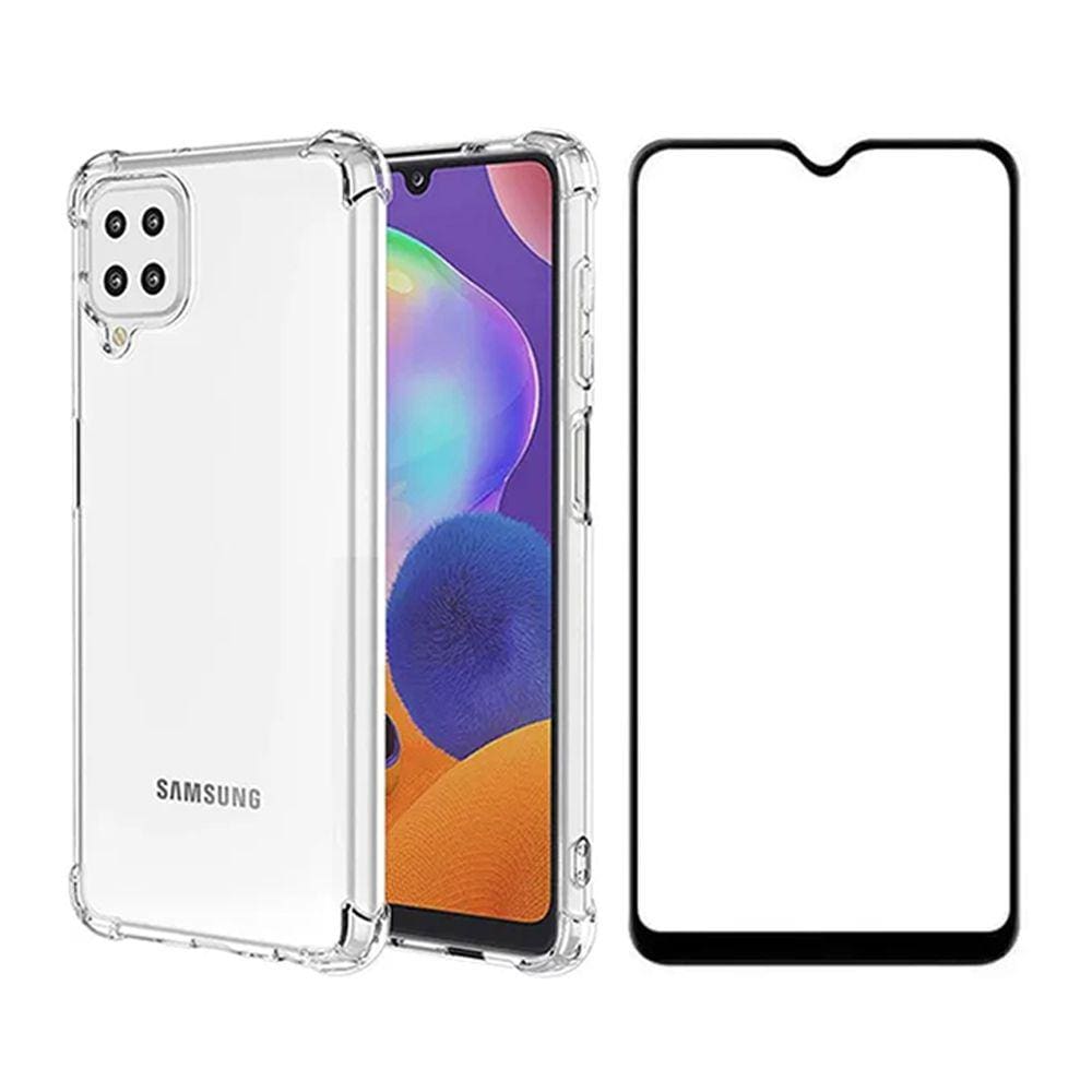 Kit Capa Antichoque + Película Vidro 3D P/ Samsung  A12