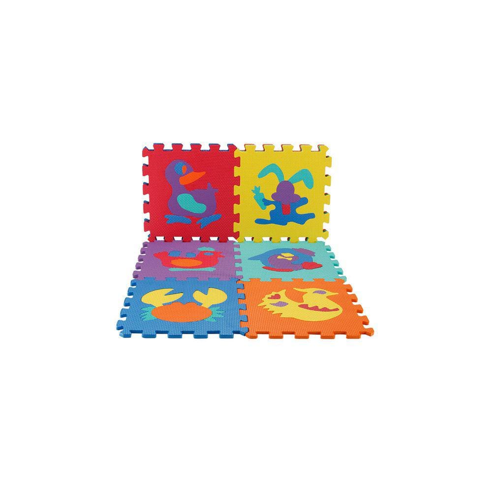 Tapete Eva Le Bichos 31,5x31,5x1cm com 10 Peças