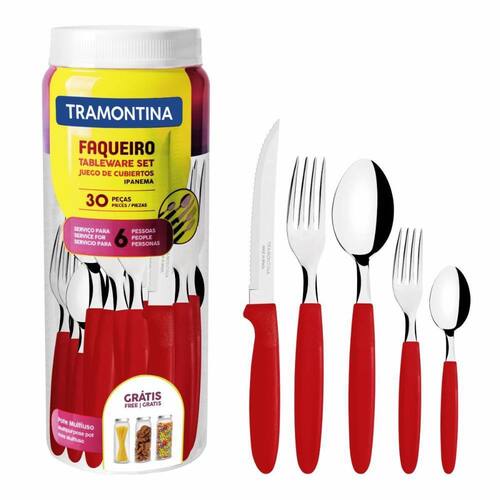 Jogo Talheres Inox Faqueiro Tramontina 30 Peças Ipanema - Rosa é ruim? Jogo Talheres Inox Faqueiro Tramontina 30 Peças Ipanema - Rosa é boa?