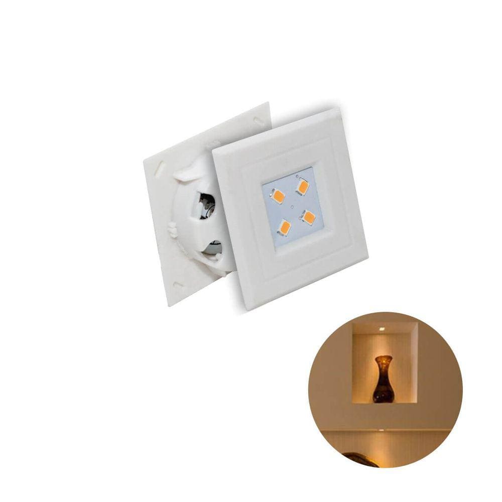Luminária Mini Pop Quadrada Branco Quente 1W 3000k