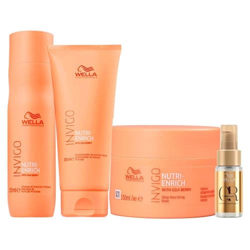 Kit Wella Pro Invigo Enrich Oil - 4 Produtos Menor preço em Kit Wella Pro Invigo Enrich Oil - 4 Produtos