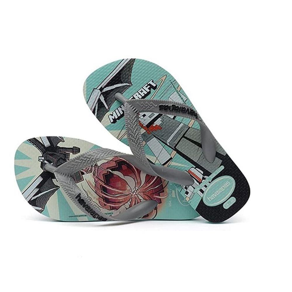 Chinelo infantojuvenil Minecraft dedo Havaianas