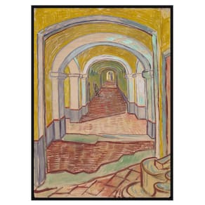 Quadro Corredor no Azilo de Van Gogh 40x55cm Moldura Preta