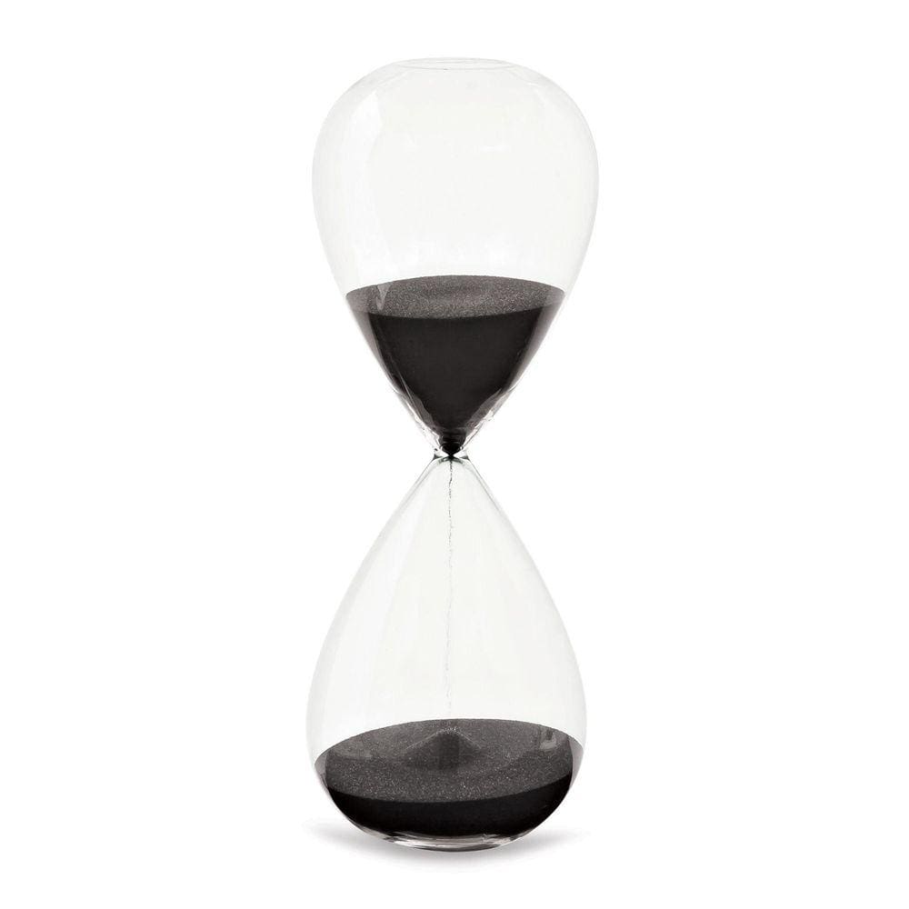Ampulheta Preta Em Vidro - Mart 09607