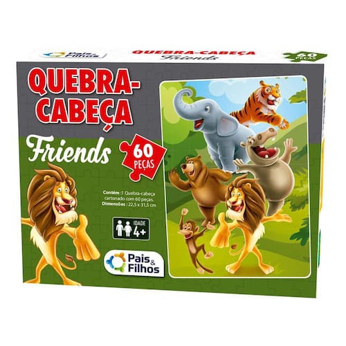 Quebra-Cabeça Panorama Disney Animais 350 Peças - Grow