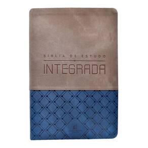 Bíblia De Estudo Integrada Nvi Couro Soft Azul E Grafite