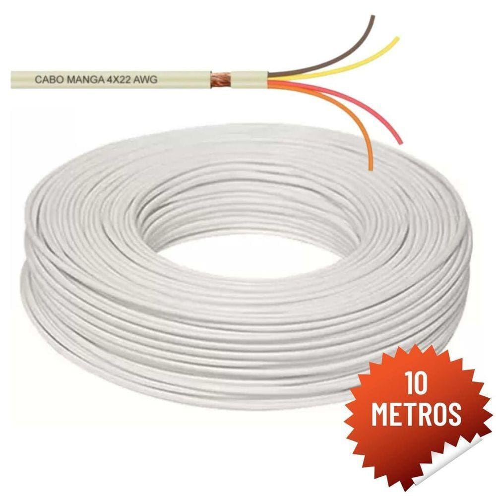 Cabo Manga Fibra Óptica 4X22 Awg Para Iluminação De Piscinas Led Rgb - 10 Metros