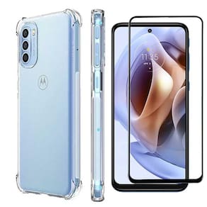 Capa Antiqueda Borda Anti Shock + Película 3D Vidro Compatível Moto G31